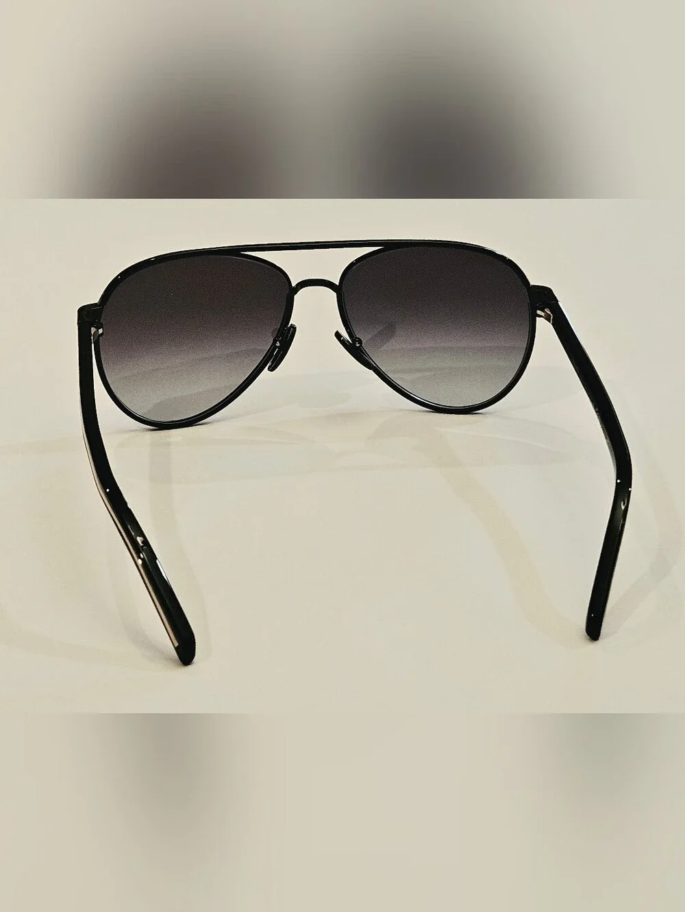 Prada SPR B57 Black & Gold Aviator Sunglasses With Case